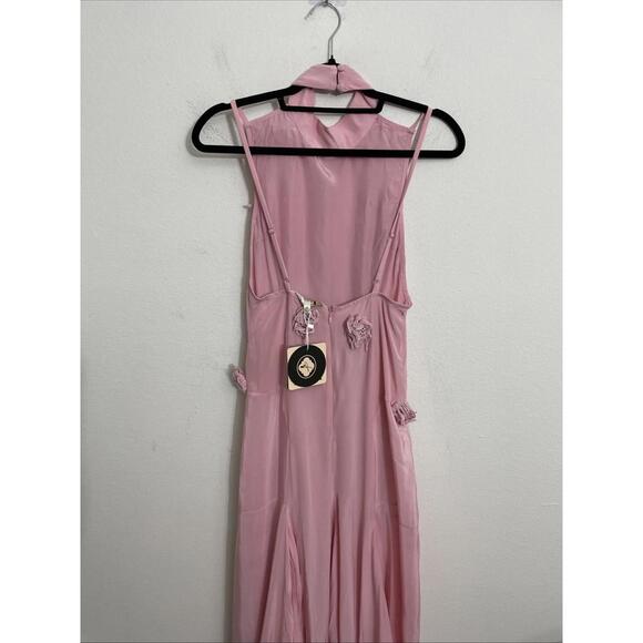 La Fuori Backless Maxi Dress in Ostrich Feather Pink XS NWT $780msrp - Picture 14 of 14